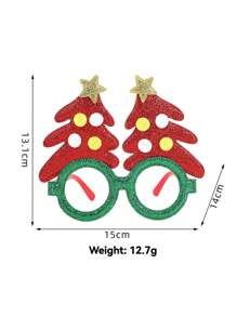 定制圣诞节搞怪装饰眼镜，跨境新年派对气氛道具，舞台表演小眼镜 - 彩色 - 查看 14