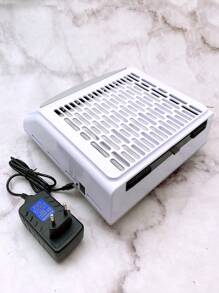 Nail Dust Collector With Strong Power & High-Speed Fan, Nail Salon Equipment With Dust Collection Box, Efficient Filtration & Easy To Clean, Japanese-Style Desktop Nail Art Cleaner, White Square Machine, USB Port For Charging Mobile Phones