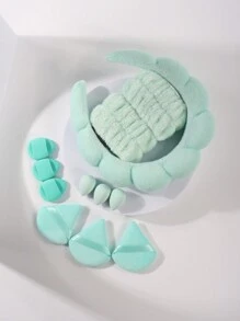 3/6/12/15/18pcs Cable Knit Headbands, Suitable For Face Washing, Cleansing, Makeup Application, Makeup Removal, Traveling, Fits All Skin Types - Multicolor - View 4