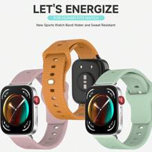 1 pieza Correa deportiva reversible de silicona reemplazable compatible con Huawei Watch Fit 3, banda de reloj inteligente cómoda y transpirable