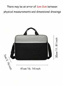 Spersonalizowana, haftowana torba do przechowywania laptopa, lekka teczka z wewnętrzną przegrodą, duża pojemność, modna torba na ramię do dojazdów do pracy, biznesowa torba na komputer, oficjalna torba do dojazdów do pracy w blokach kolorów