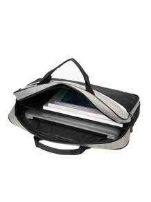 Spersonalizowana, haftowana torba do przechowywania laptopa, lekka teczka z wewnętrzną przegrodą, duża pojemność, modna torba na ramię do dojazdów do pracy, biznesowa torba na komputer, oficjalna torba do dojazdów do pracy w blokach kolorów