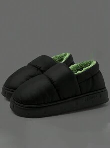 舒适乳胶底厚底男士拖鞋，情侣保暖室内拖鞋