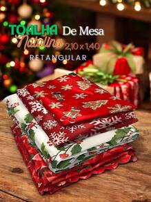 Rectangular Oxford Christmas Tablecloth 1.40m X 2.10m Christmas Tablecloth Decorate Your Christmas With Style And Practicality - CÁC LOẠI - 1.40cm x 2.10cm - HÌNH CHỮ NHẬT - Xem 1