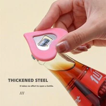 31 件啤酒开瓶器 10 件爱心开瓶器 不锈钢啤酒开瓶器 10 件纱袋 10 件卡片 一条绳子 适用于厨房酒吧餐厅，重型啤酒开瓶器适用于钱包口袋婚礼生日派对 - 多色 - 查看 5