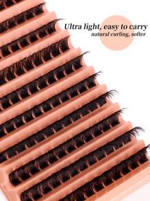 120pcs D-Curl Natural Fluffy Volume Lash Extensions,C/D Super Lightweight Packaging,Waterproof Faux Mink Single Cluster 3D Contoured Lashes,Long-Lasting And Durable,Suitable For Light, Heavy Makeup And Daily Wear,Suitable For Daily Use Or Outdoor. - D - 查看 4