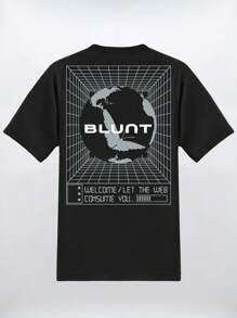 T-Shirt Welcome Let The Web Streetwear Skate Planet Blouse Shirt Unisex Men Women 100% Cotton Top Premium Streetwear New Release Fast Shipping Various Colors!! Plus Size - màu đen - Xem 1