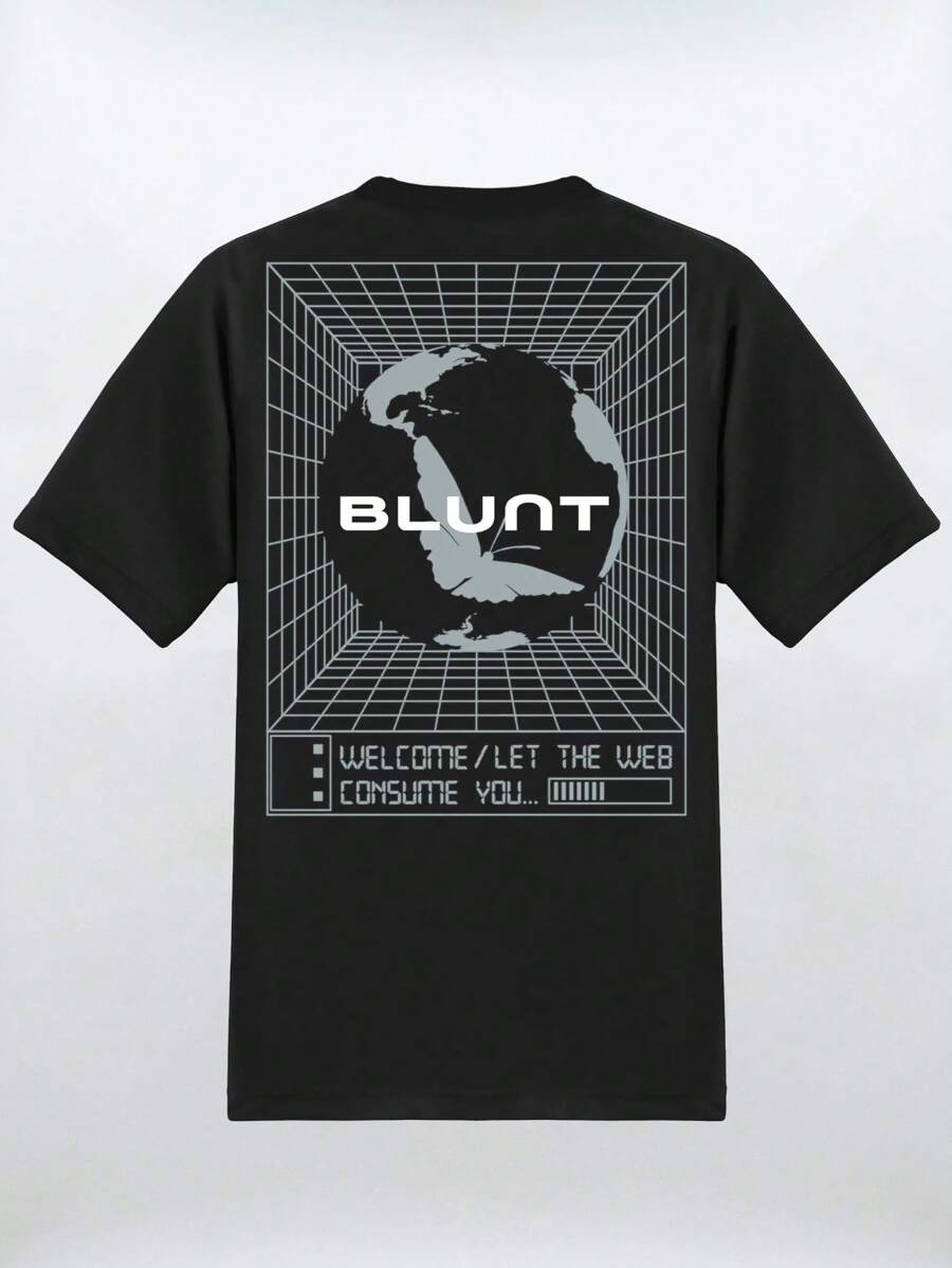 T-Shirt Welcome Let The Web Streetwear Skate Planet Blouse Shirt Unisex Men Women 100% Cotton Top Premium Streetwear New Release Fast Shipping Various Colors!! Plus Size - màu đen - Xem 1