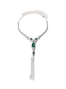 1 件水钻饰物贴身身体链，性感女性海滩/贴身配饰 - 彩色 - 查看 5