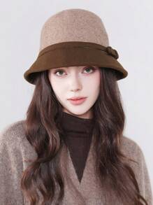 1 pieza Sombrero de estilo Cloche para mujer, gorra tipo parisino vintage elegante inspirado en la moda francesa, apta para el uso diario, eventos y paseos, Día de San Valentín - MM1896 - Ver 12