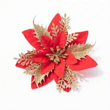 6 件套闪亮圣诞花、人造树装饰、夹子和杆、家庭和新年庆祝活动的 DIY 节日装饰、花艺手工材料、塑料材料 - 彩色 - 查看 14