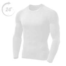 Men's Thermal Shirt UV+ 50 Protection Second Skin Shirt For Sports - trắng - Xem 2