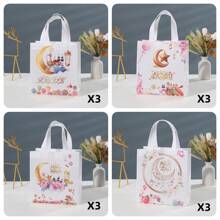 4/8/12 sztuk Moon Festival Urodzinowy prezent Pachaging Non-Woven Fabeic Totebags