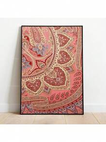 1pc Mughal Tree Of Life Cypres Turkish Paisley Vintage Plant Floral Print Poster Folk Art Home Decor Painting No Frame Rama Decoration,Wall Art,Canvas E-I-D - Multicolor - View 75