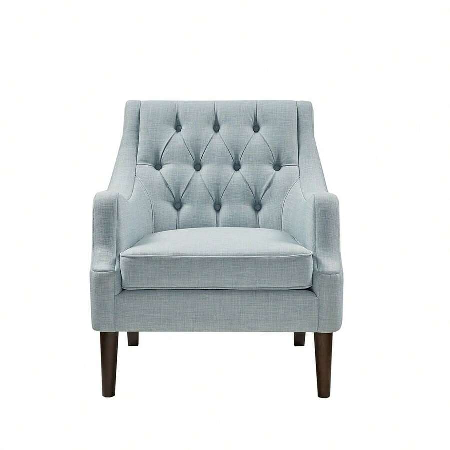 Gracie Mills Gibson Classic Comfort Button Tufted Accent Chair - GRACE-3381 - Màu xanh bụi bặm - Xem 1