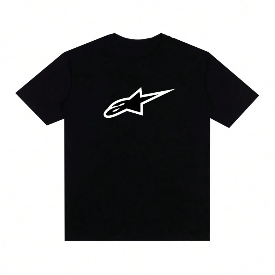 Unisex Streetwear T-Shirt ALPINES Shirt - 黑色 - 查看 1