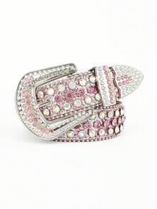 1 chiếc thắt lưng đính đinh tán hình đầu lâu dành cho nữ, phụ kiện trang trí cổ điển đa năng cho váy, áo sơ mi, váy và quần thường ngày, thiết kế tối giản - Loại khóa chốt - Xem 14