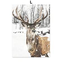 1pc Mùa đông tuyết phong cảnh hình ảnh nghệ thuật tường bức tranh vải sẽ mang lá nai nhà áp phích và bản in cho trang trí nội thất phòng nhà không có khung - Nhiều màu - Xem 38