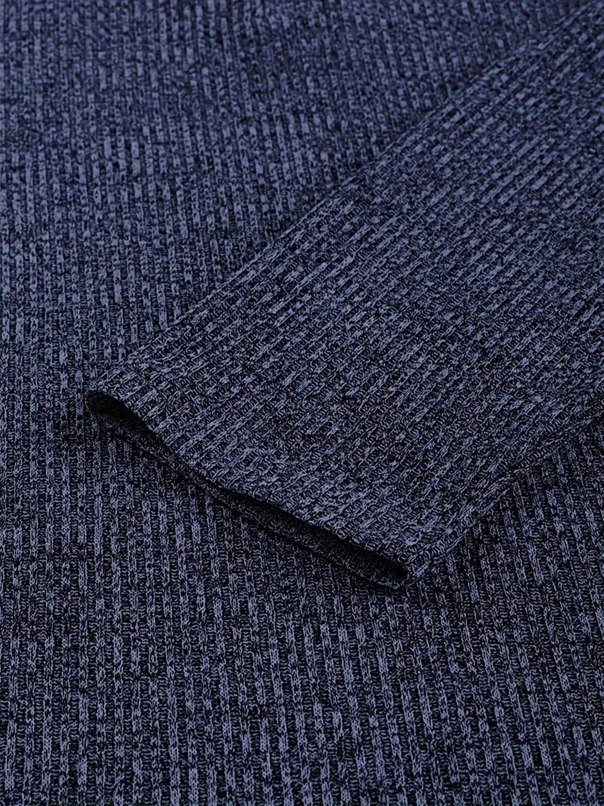 Sweat-shirt-shirt à capuche Henley avec coutures contrastées et élastique texturé pour hommes, décontracté pour les sports de plein air, pour l'automne, Top à manches longues 8
