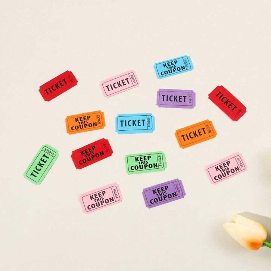 200pcs Blue Raffle Tickets With Perforations And Consecutive Numbers ...
