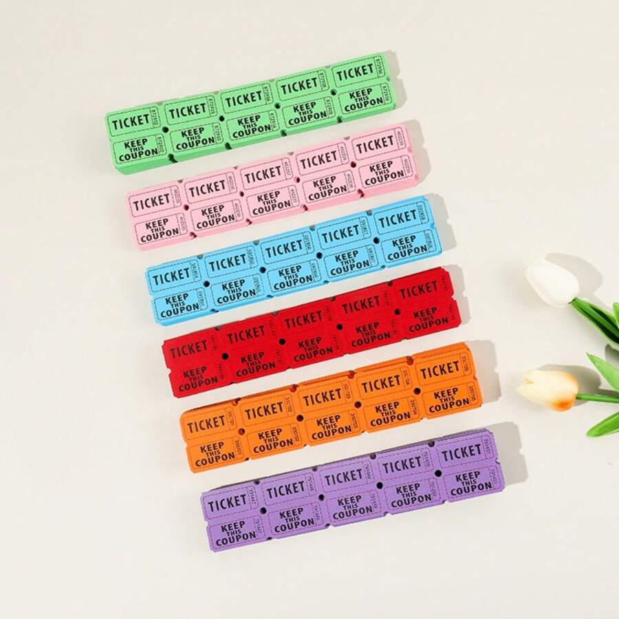 200pcs Blue Raffle Tickets With Perforations And Consecutive Numbers ...