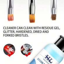 HL Acrylic Nail Brush Cleaner - Odorless, Professional Nail Gel & Brush Shampoo, 2.536fl.Oz