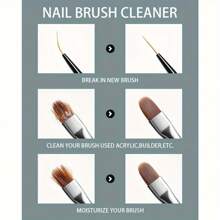 HL Acrylic Nail Brush Cleaner - Odorless, Professional Nail Gel & Brush Shampoo, 2.536fl.Oz