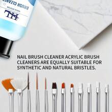HL Acrylic Nail Brush Cleaner - Odorless, Professional Nail Gel & Brush Shampoo, 2.536fl.Oz