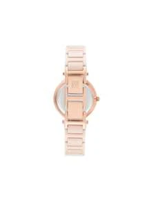 Anne Klein Women's Ceramic Bracelet Quartz Watch With Blush Pink Ceramic Adjustable Link Bracelet Female Elegant Gift Watch,AK/3266LPRG