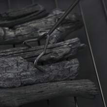 Outsunny Large Outdoor Fire Pit Table, 3 In 1 Square Wood Burning Firepit Metal Brazier, BBQ Grill, Ice Bucket W/ Grill Grate, Log Grate, Lid, Poker For Garden, Camping, Bonfire, 76 X 76 X 47cm, Black - Black - View 7