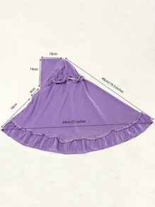 1pc Bandana Headscarf With Ruffle Hem, Style - Multicolor - View 8