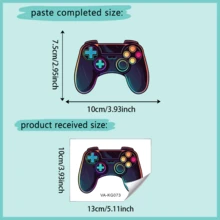 1pc Creative And Cool Game Controller Switch Sticker For Room Decor,Festival Living Room Decorations,Best Gifts, Vinyl Wall Decals,Removable Stickers - Multicolor - View 2