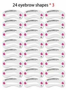 Set de 72 piezas/48 piezas/24 piezas de Plantillas de cejas, Asistente de cejas, Molde de conformador de cejas, Kit de belleza, Kit de modelador de maquillaje, Kit de belleza de cejas, 24 estilos de plantillas de cejas, Herramientas de maquillaje de 3 minutos para mujer, Herramientas de belleza para maquillaje y estilismo de cejas, y Kits de plantillas de cejas para principiantes y profesionales.