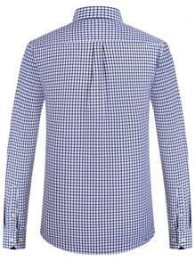 1 Stück Herren Karohemd aus Oxford, Langarm, Lässig, Frühling, Herbst