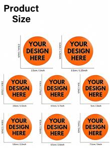 1/5/10/50/100/500pcs, Customized Design Badges/Pins, Customizable Text/Logo/Photo, Personalized Text Badges, Customized Pins, Personalized Backpack Badge Accessories - Style 1 - View 3
