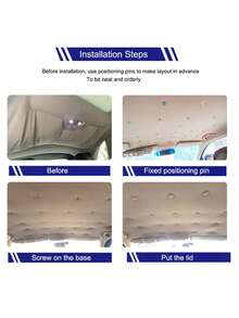 60 Pcs Auto Roof Headliner Repair Button Clips With Screws, Durable ABS Snap Rivets Retainer Design For Car Interior Ceiling Fixing - Multicolor - View 5