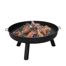 Joparri Feuerschale Ø 80 cm , Flammlachs inkl. Edelstahlhalterungen, Große Feuerstelle für den Garten, Terrasse, Party