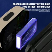 1 đèn pha cảm biến COB+LED siêu sáng đa chế độ có thể sạc lại bằng USB Đèn pha cảm ứng thông minh dùng cho cắm trại, câu cá, tìm kiếm - Nhiều màu - Xem 10