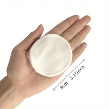 14 Miếng/Gói Miếng Tẩy Trang Bằng Tre Terry Có Thể Tái Sử Dụng, Có Thể Giặt Được, Miếng Tẩy Trang Bằng Than Tre Tròn Kèm 1 Găng Tay Trang Điểm Và Túi Đựng Đồ, Miếng Lót Cho Con Bú, Dụng Cụ Chăm Sóc Da, Làm Sạch Da - Nhiều màu - Xem 2