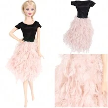 5pcs Cute Costume, Dress, Suitable For 11.5 Inch Doll, Accessories, Daily Casual Wear, Toy Set, Doll Set, Doll Not Included,Home Decoration