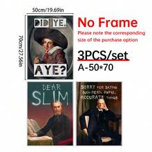 1/3件套“Did Ye Aye”趣味苏格兰/爱尔兰俚语讽刺粗俗艺术印刷品礼品，复古墙饰，家居装饰，帆布墙贴，卧室客厅走廊装饰，墙面艺术画，家居装饰，海报艺术 - 彩色 - 查看 28