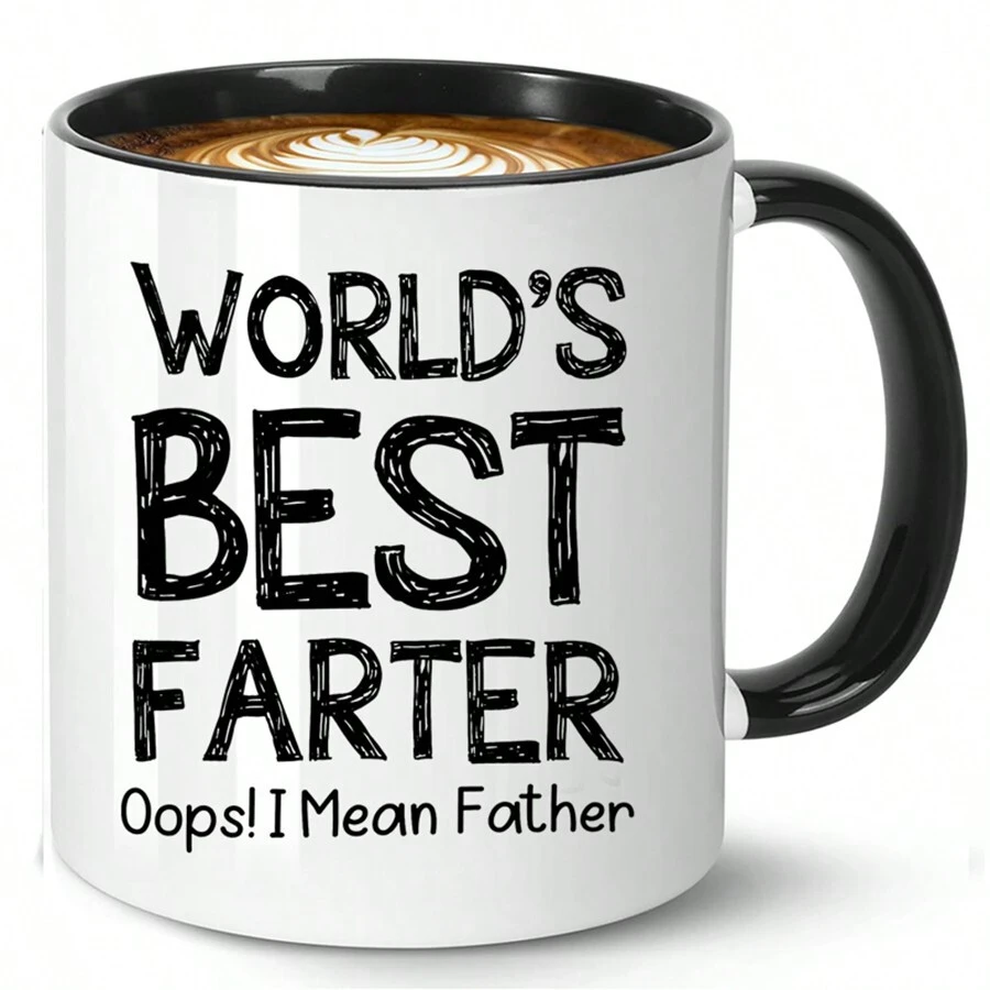 1 Peça, Caneca de Café Engraçada - Caneca de Pai - Presentes de Pai - Melhor Peido do Mundo Oops Eu Quis Dizer Pai - Presentes Engraçados para Pai da Filha Filho - Presentes de Natal para Pai, Avô, Sogro, Padrasto, Homem, Irmão - Caneca de Café