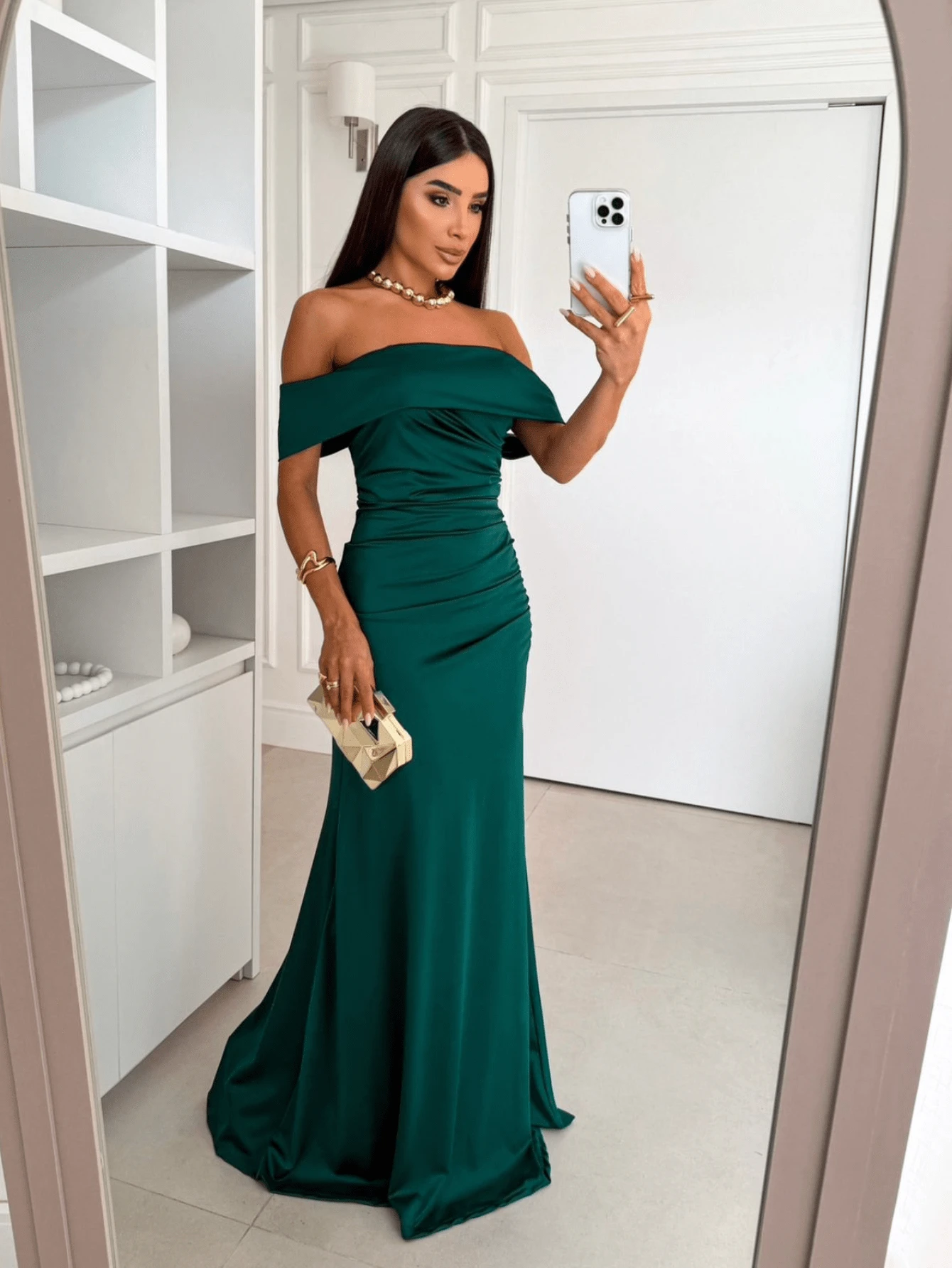 Mermaid Dress For Wedding Guests And Other Events. - Dark Green - View 1