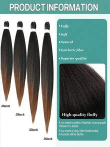 Braiding Hair Pre-Stretched 26Inch Hair Extensions For Afro Crochet Braids Synthetic Wig DIY Multi-Color Optio Jumbo Braid - Multicolor - View 5