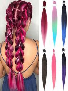 Braiding Hair Pre-Stretched 26Inch Hair Extensions For Afro Crochet Braids Synthetic Wig DIY Multi-Color Optio Jumbo Braid - Multicolor - View 2