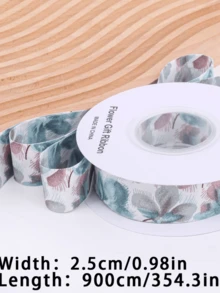 1pc Tranh mực sang trọng in ruy băng nơ hoa gói quà tặng vật dụng' - Nhiều màu - Xem 13