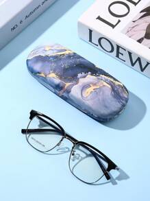 1pc Chic Graffiti Ripple Print Fashion Glasses Case Durable, Waterproof & Portable Protective Eyewear Holder Box For Women Men - Multicolor - View 2