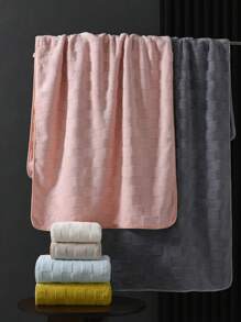 1 条涤纶浴巾，简约纯色，70*140 厘米或 34*75 厘米手巾，吸水、快干、柔软，适用于浴室、酒店、派对、海滩、旅游、运动、礼品、泳池 - 彩色 - 查看 2