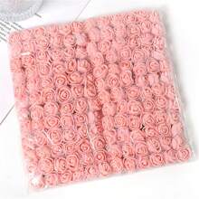 144pcs Artificial Mini Foam Rose Flower Bouquet Wedding Flower Decoration Scrapbooking Fake Flowers Wreath DIY Craft Gifts, Valentine's Day, Gift Birthday Graduation