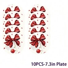 51件派对餐具套装 樱桃蝴蝶结主题派对装饰装饰道具 樱桃蝴蝶结派对纸盘 樱桃蝴蝶结纸巾 蝴蝶结桌布 餐具纸杯 餐具套装 派对用品 派对礼品 - 彩色 - 查看 7